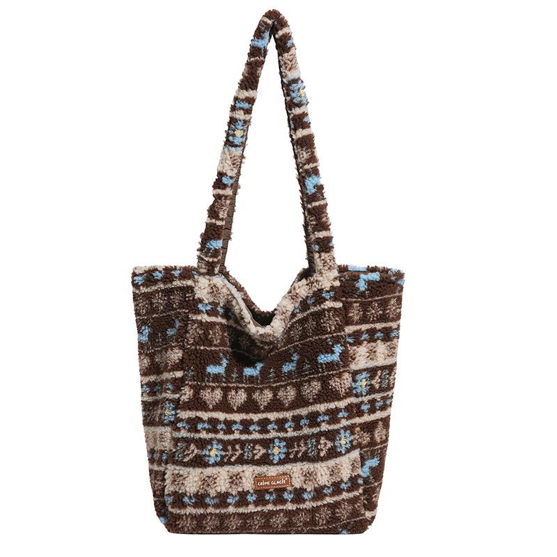 A Large-capacity Double-sided Single-shoulder Bag with A High Level of Appearance and A Retro Lightweight Handbag