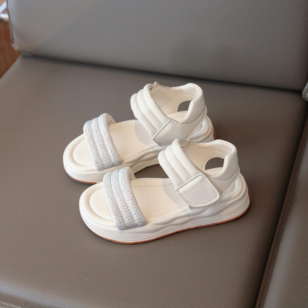 2025 summer new middle and older children soft sole fashion girls sandals sports beach shoes Internet celebrity princess children's shoes