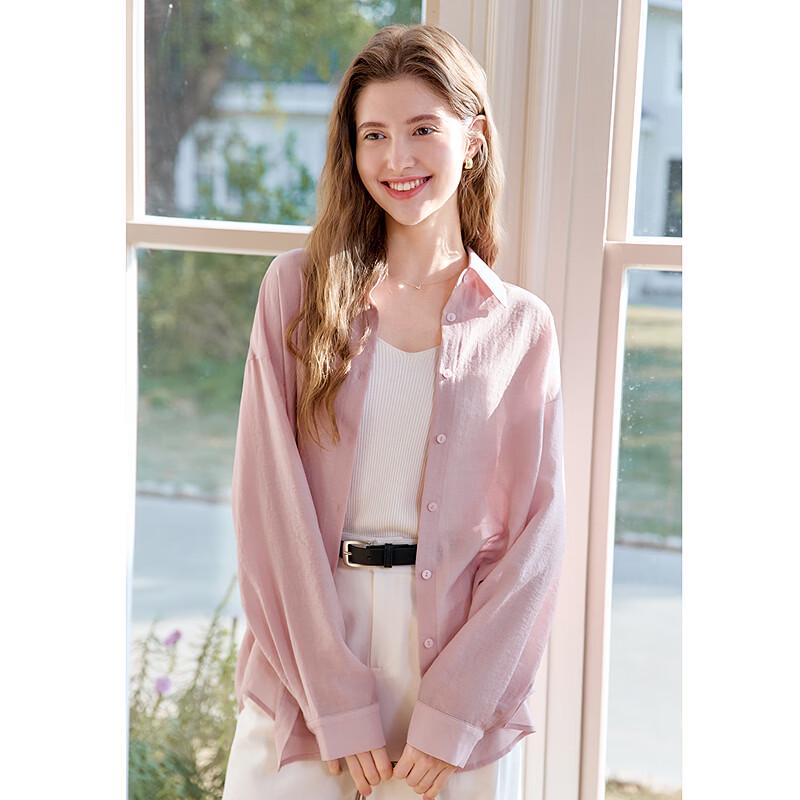 Betu Women's Lapel Tie-Back Slit Shirt Jacket