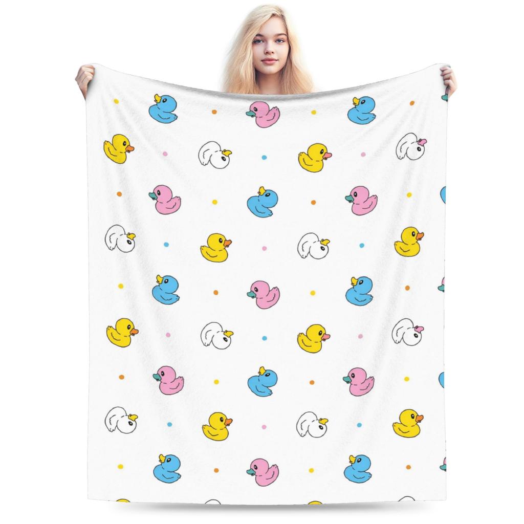 Duck Face Blankets Fleece Warm Throw Blanket For Car Sofa Couch Bed Rug