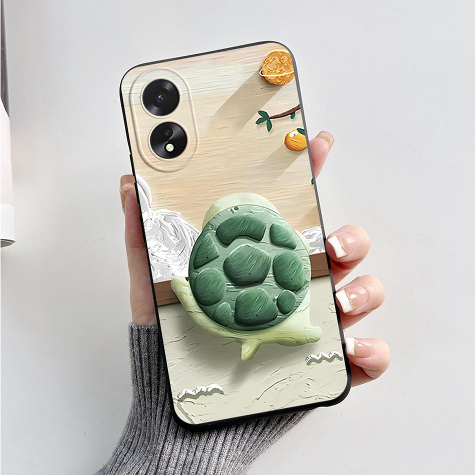 For Oppo A18 A38 Case Cute Bear Frog Cartoon Soft Silicon Phone Case For Oppo A38 4G A 38 OppoA38 CPH2579 6.56" Back Cover Capas