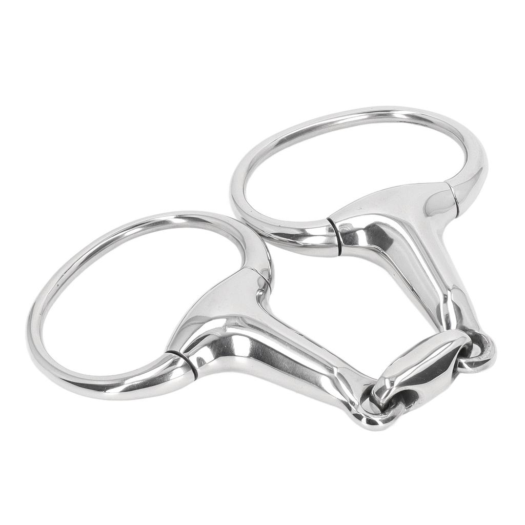 Pferdeknebelring Trense Gebiss Edelstahl 125mm lose ovale Verbindung Mundstück Pferdetraining