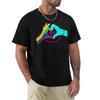 MOR LOVE Rainbow and Cyan St8 TShirt Anime Tshirt Summer Top Funny Tshirts Mens Plain T Shirts