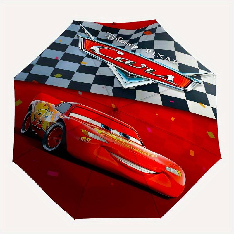 Lightning McQueen,Pixar Cars Automatic Folding Umbrella   Simple 8 Rib Design, Bright Cartoon Pattern, Durable Iron Frame, Suitable For Trav