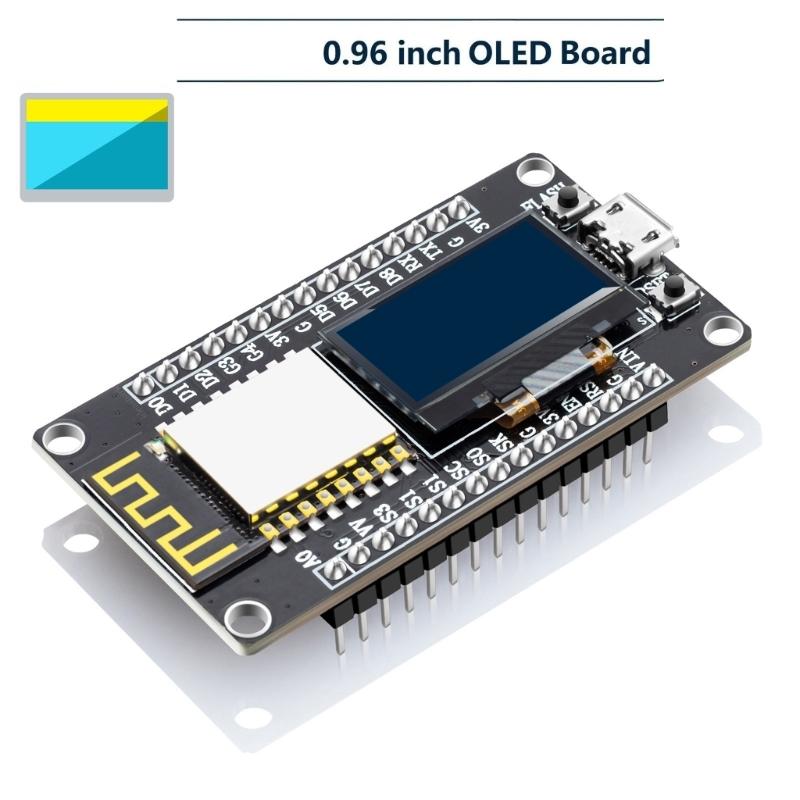 Microcontroller Board With Screen 8266 WiFi Module CH340G Driver USB Power for IoT Projects Programming