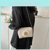 Stylish White And Khaki Small Shoulder Bag For Women Perfect For Casual Commuting