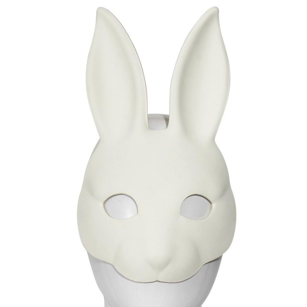 Maschera Realistica di Coniglio Bianco Maschera Facciale di Coniglio Novità Maschera Cosplay di Coniglio Artigianato Fai-da-te Maschera Anime Fatta a Mano Oggetti di Scena Oggetti di Scena per Foto