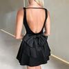 2026 summer Russian explosion leaking back bow small A skirt women's summer, new sleeveless waist dress