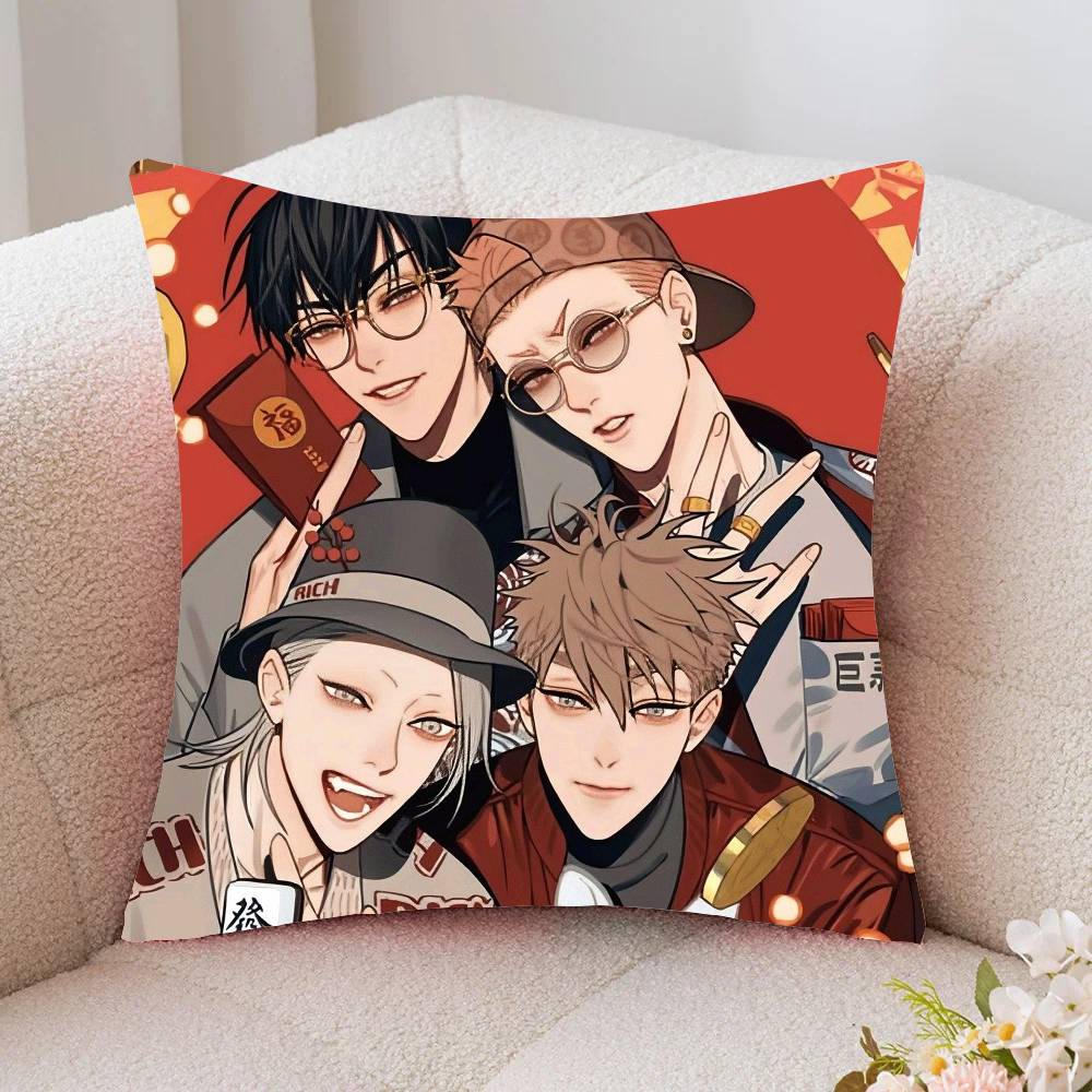 19 Days Manga Pillow Case Fashion Square Pillowcase Bedroom Sofa Room Ins Decoration Leisure
