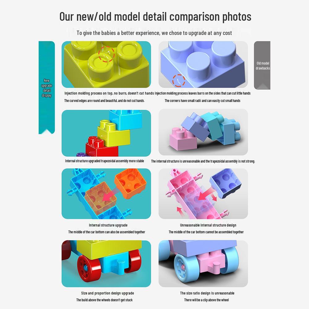 Bloques de Construcción Clásicos de Colores para Niños - Juguetes de Educación Temprana para Edades 3-6