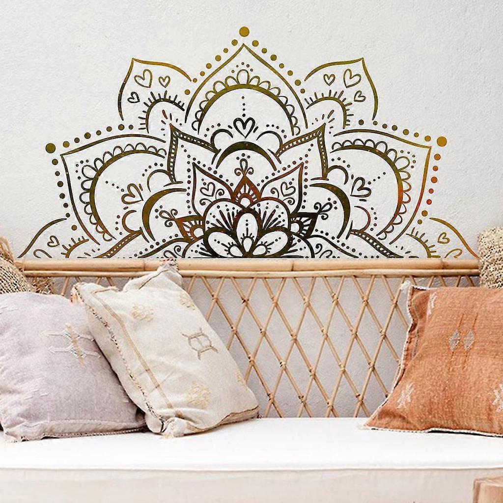 Mandala Wall Decal, Bohemian Indian Mandala Decal, Headboard Master Bedroom Bohemian Decal
