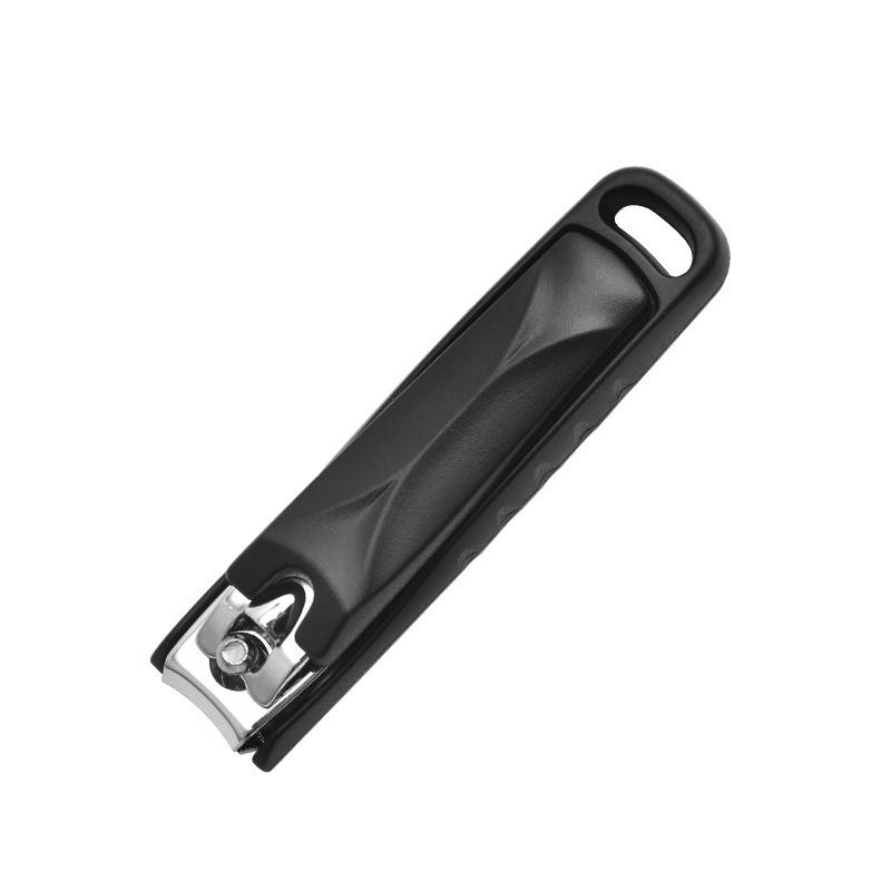 Carbon Steel Black Nail Clippers - Anti-Splatter, Portable, Toenail Manicure & Pedicure Tool