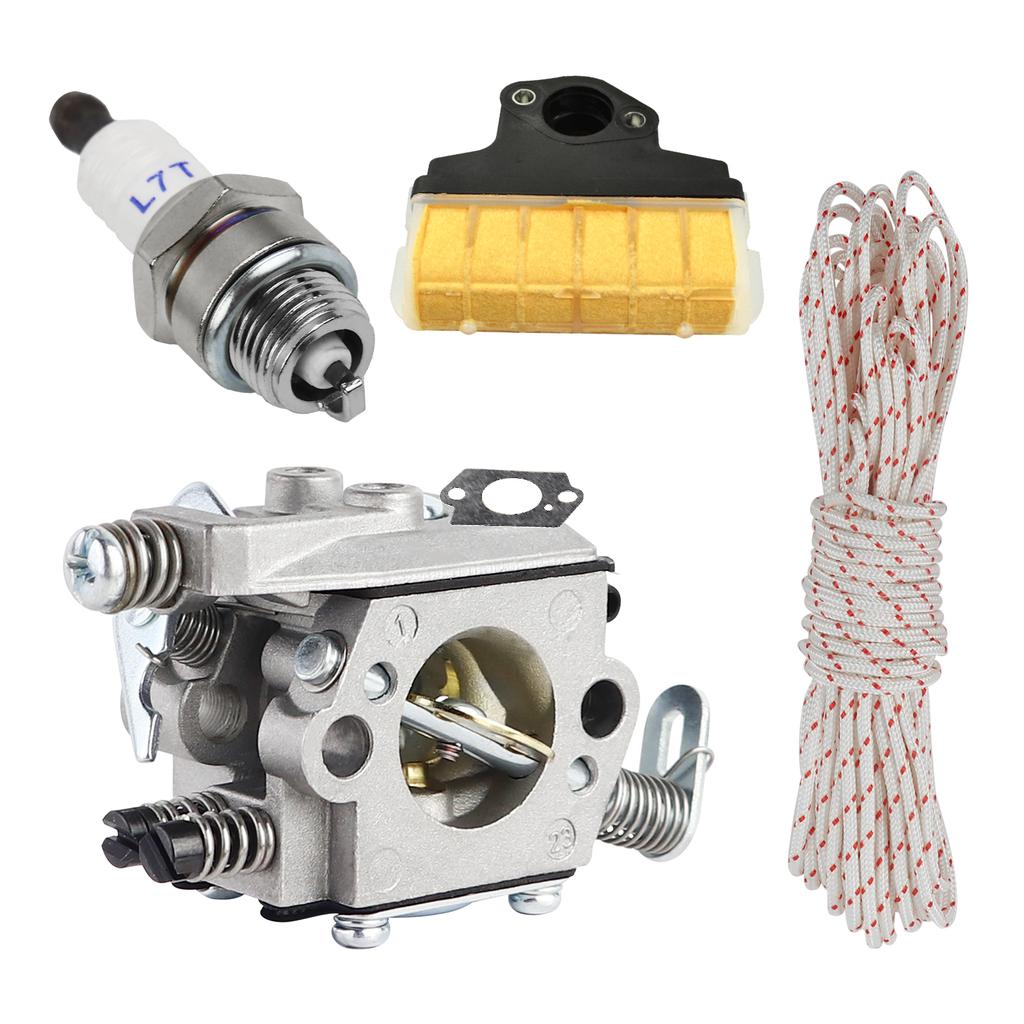 Carburetor Air Filter Gas Cap Fuel Line Hose Spark Plug Kit for Stihl 025 023 021 MS250 MS230 MS210 Zama C1Q-S76C Walbro WT-286