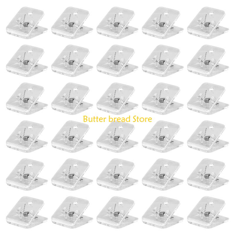 W89C Acrylic Square Clips Compact Design Secure Grip Photo Display Home Office Essential Suitable for Files Cards Stationery