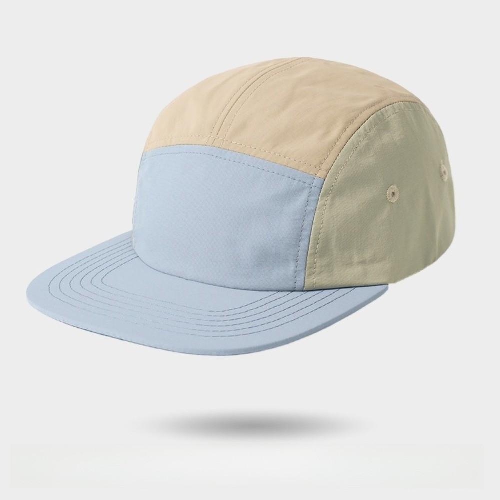 Unisex Color Matching Baseball Cap Five-panel Quick-drying Flat Brim Hat Flat Edge Breathable Snapback Cap Outdoor Hiking