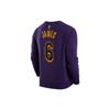 Jordan Los Angeles Lakers NBA Print Crew Neck Long Sleeve Sweatshirt Men Tops Purple DR2409-504