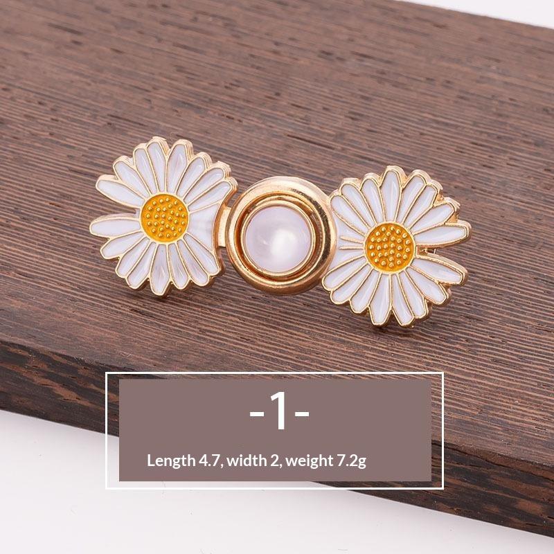 Various Cute Styles No Sew Waist Tightener Buttons Alloy Adjustable for Jeans Skirt Pants Waist Adjustment Accessory