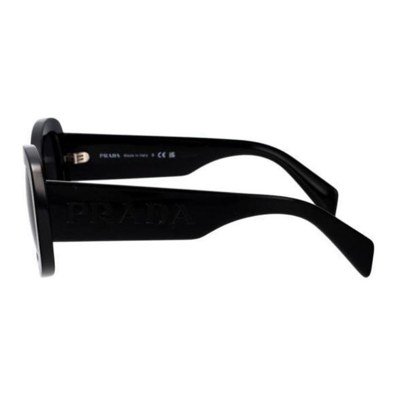 Prada Logo Oval Sunglasses Women's Black Black 55 Basic Packaging-glasses Case + Packaging Box