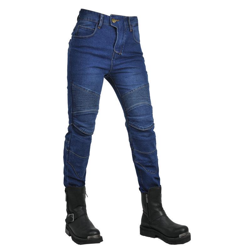 VOLERO Women's Casual Retro Stretch Motorcycle Jeans: Biker Pants for Racing & Anti-fall Protection