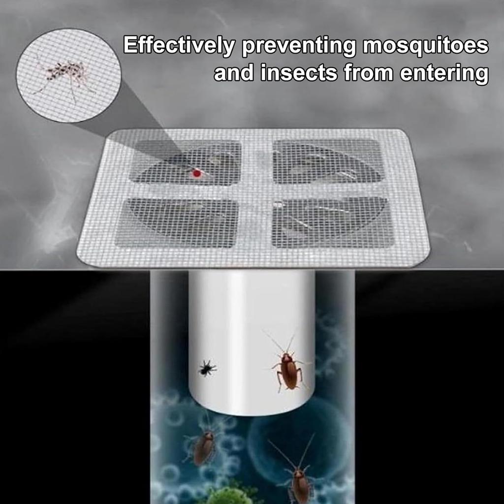 30pcs Disposable Shower Drain Cover Hair Catcher Shower Drain Mesh Sticker Sewer Filter Screen for Bathroom Laundry Bathtub Sink
