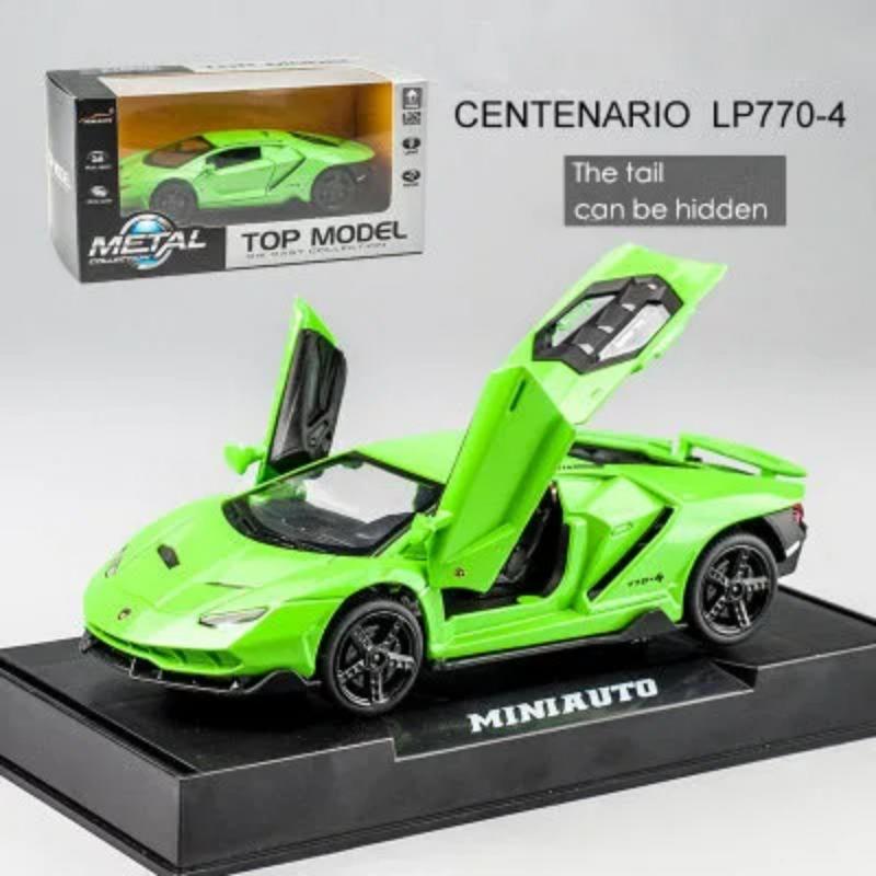 

1/32 Lamborghini LP770 автомобиль литой спортивный автомобиль модель литой звук супер гоночный подъемный хвост детская игрушечная машинка для детей мальчик подарок зелёный