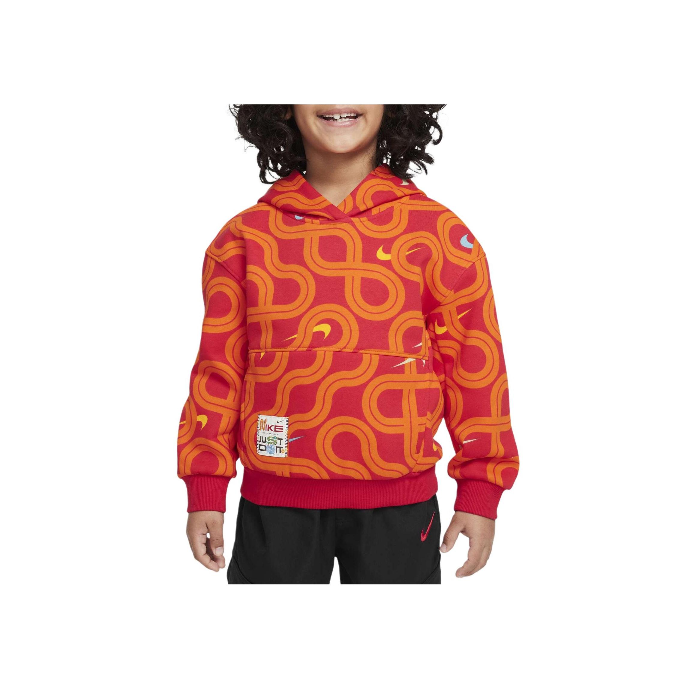 

Nike Club Sportswear Змея Приветственная Серия NSW Флис Удобный Повседневный Мода Детские Топы Университетский Красный IH0991-657 XS