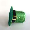 StPatrick Day Green Hat & Bowtie Set Shamrock Hat Irish National Day Celebration Party Flat Top Hat Carnival Accessories