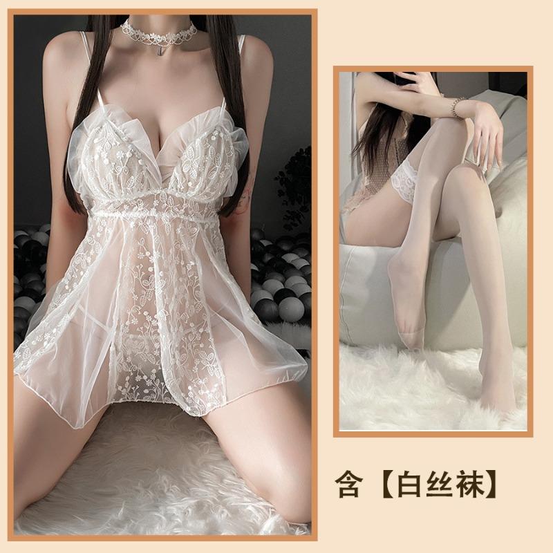 Sexy Lingerie Hot Suspender Nightdress Temptation Free Princess One-piece Hollow Short Pajamas