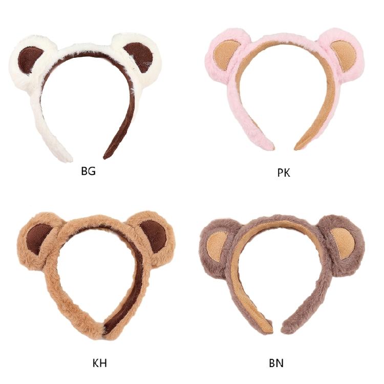 Bear Headbands Hairband Hair Hoop for Women and Girls Plush Hair Accessories