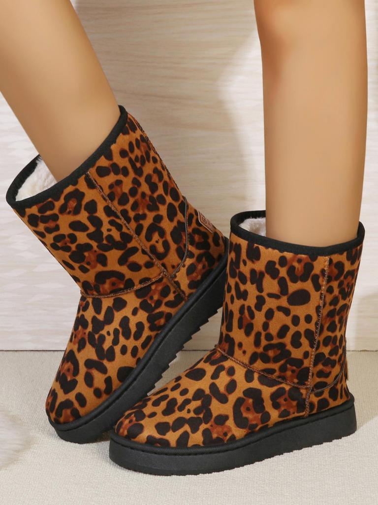 2025 Winter High-Top Snow Boots: Thick-Soled, Cotton-Lined, Fashionable Mid-Calf Design