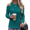 Fall/Winter New Style Round-neck Sleeveless Loose Long-Sleeved T-shirt Casual Top for Women