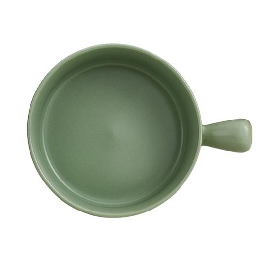 Ceramic Baking Bowl Microwave Safe Oven Dish with Handle Heat Resistant Soup Crock Easy Clean Dishwasher Safe Small Soup Bowl for Onion Soup