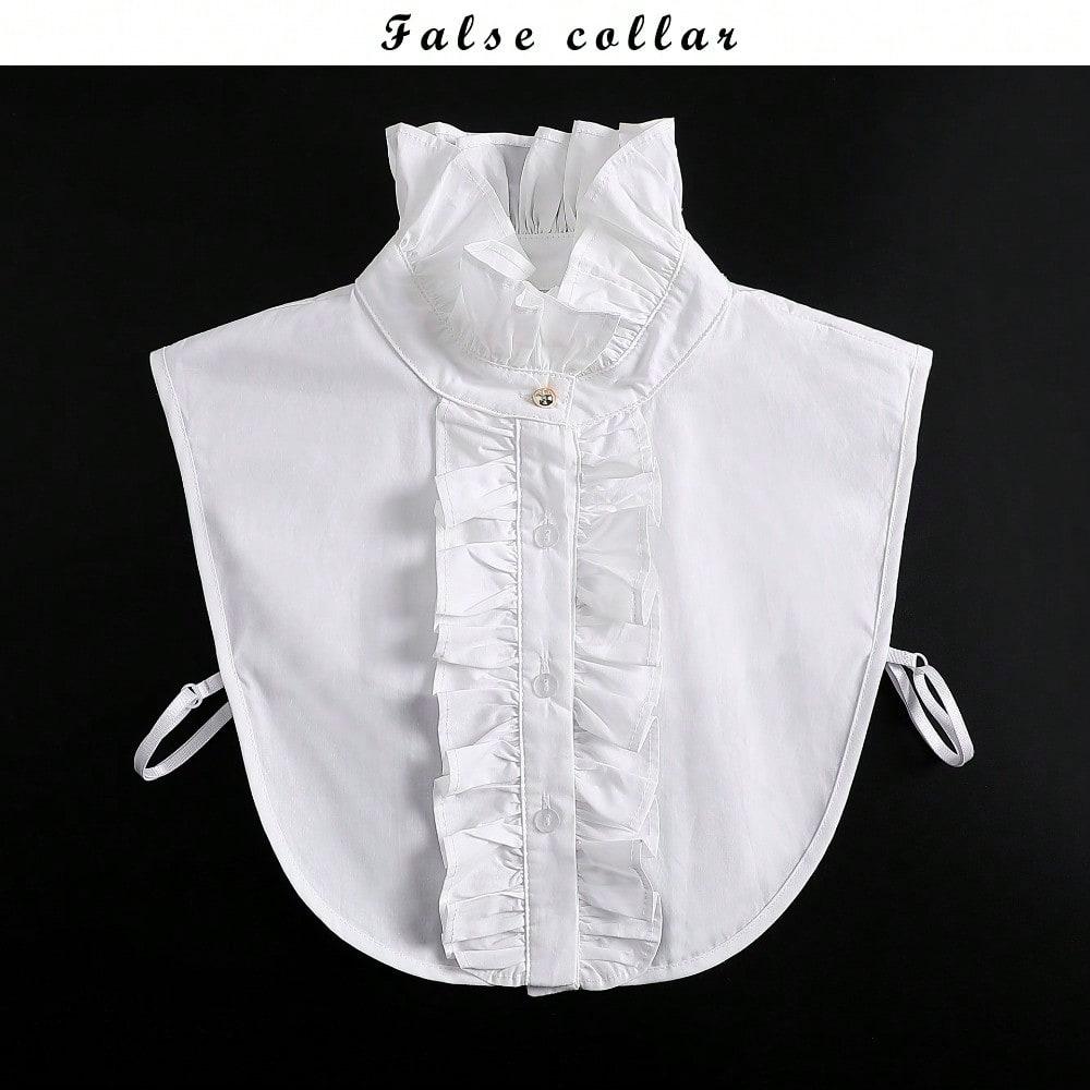 Women's Shirts Decoration Ruffle Fake Collar Autumn and Winter Solid Color Adjustment False Collars