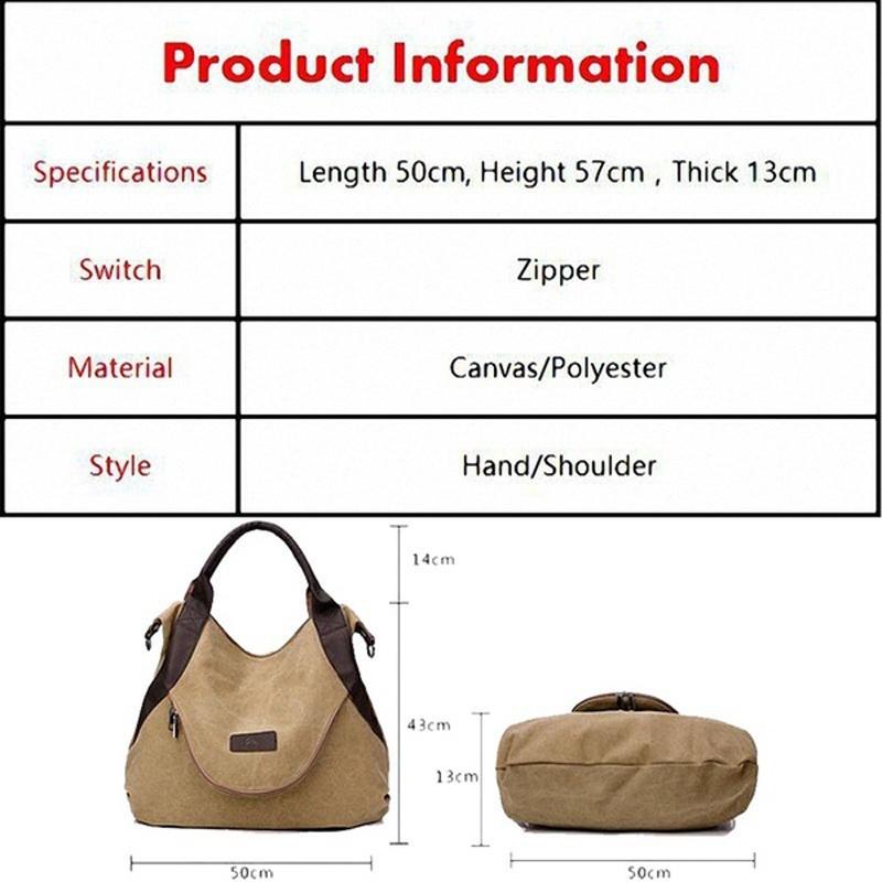 Premium Quality Large Pocket Casual Women's Shoulder Cross Body Handbag With Canvas Leather Material