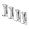 4pcs Adhesive Hooks Hole Free Wall Hangers Coat Hat Stainless Steel Hooks Bathroom Adhesive Hangers