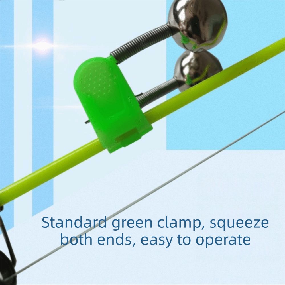 20Pcs Plastic Fishing Bite Alarms Rod Bells Tip Clip Spring Clip Tip up Lights Night Fishing