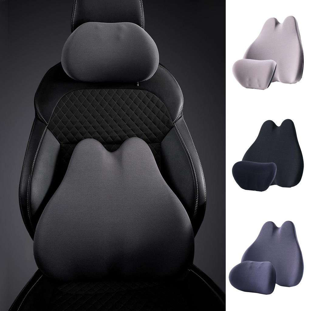Headrest And Lumbar Pillows For Car Automotive Seat Supplies Auto Lumbar Support Cushion For Trucks Sedans SUVs RVs Drivers