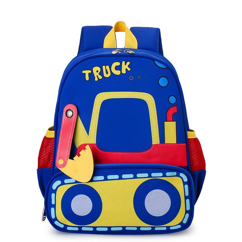 Excavator Adorable New Kindergarten Backpack For Boys And Girls Fun And Stylish Design For Kids Aged 3 To 6 Years