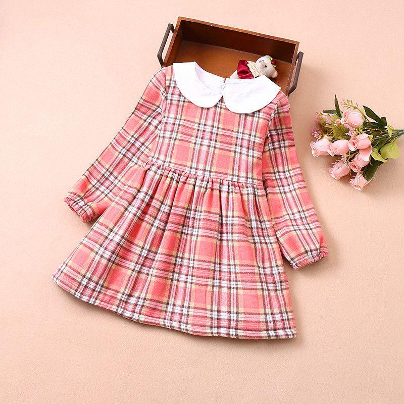 Girls' Dress Children's Floral Dress Stylish New Korean Style for Spring Autumn and Winter Long-sleeved Dress Base Layer Dress