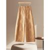 High-Waisted Satin Jacquard Wide-Leg Pants for Women, 2026 Summer New Fashion Loose Slimming Straight-Leg Cropped Casual Pants