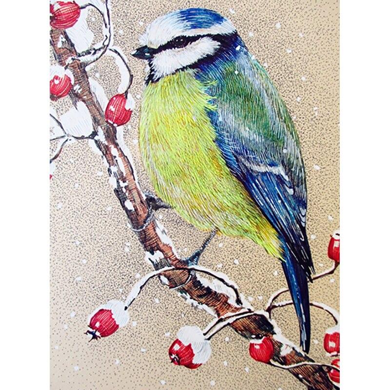 New 5D DIY Diamond Painting Bird Flower Diamond Embroidery Landscape Cross Stitch Full Round Drill Home Decor Manual Gift