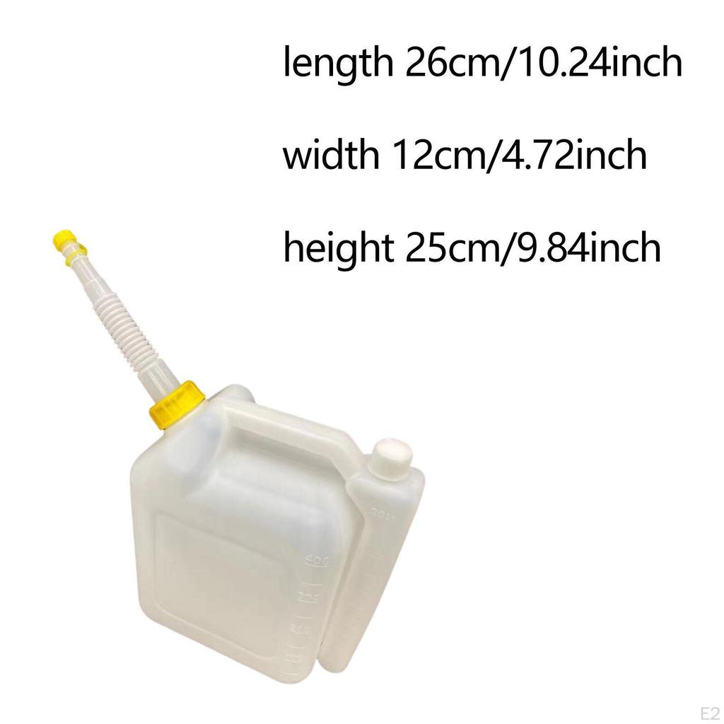 Fuel Mixing Container with Spout, Graduations, And Lid. Chainsaw Bottle. Sturdy Cup.