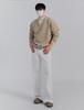 Men's Casual Knit Sweater Coat: Trendy Frayed Faux Two-Piece Design for Autumn/Winter, American Brand, Lazy Style.