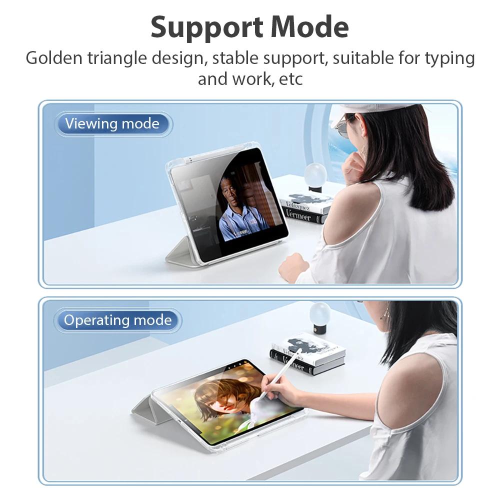 For New IPad A16 Air 11 th M3 M2 6 5 4 3 10 9 10th 9 8 7 th Generation iPad Pro M5 11 13 M4 12.9 inch Mini 7 A17 HD Acrylic Case