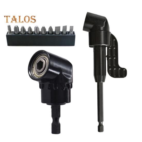 

105-градусный угловой адаптер для дрели, устойчивый к коррозии, многофункциональный угловой удлинитель для дрели-шуруповерта, набор бит long+short