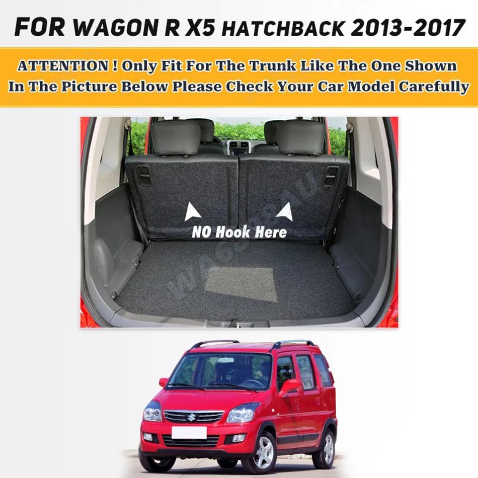Custom High Quality Car Trunk Mat For Suzuki Wagon R X5 Hatchback 2013 2014 2015 2016 2017 Interior Accessories Leather Carpet
