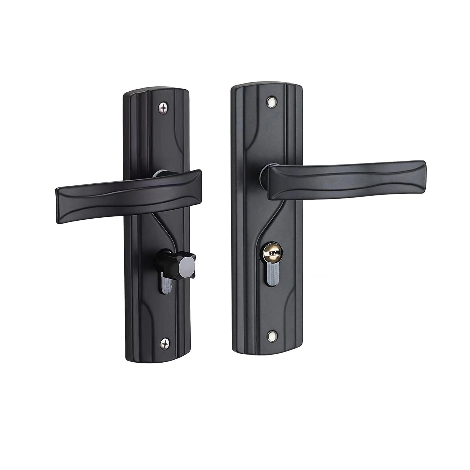 General  Purpose Silent Wooden Door Handle Lock For Household Rooms чёрный