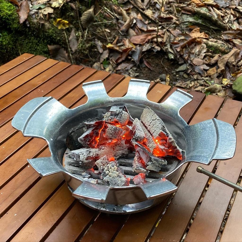 Moogata pot with holes charcoal stove set (30cm) +