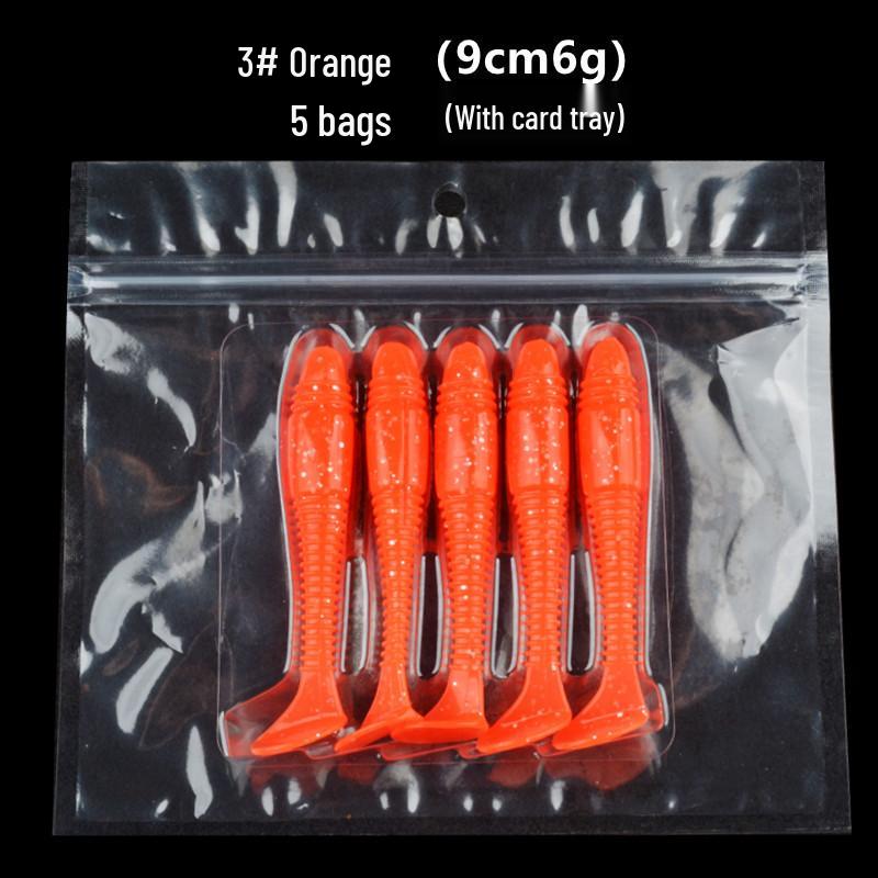 Double Jointed TPE Soft Bait with T-Tail for Bass, Perch, and Black Pit Fish