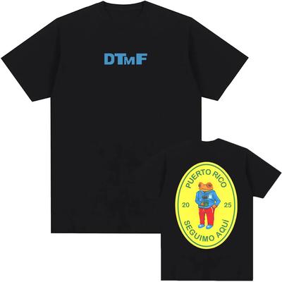 25 Years DTMF with Bear Cartoon T-shirt, Printed T-shirt, Bad Rabbit Guy Hip Hop T-shirt, High Quality Cotton T-shirt